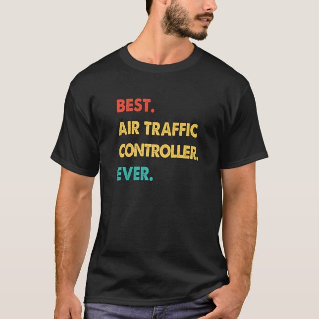 Camiseta Retro Melhor Controlador De Tráfego Aéreo Nunca (Frente)