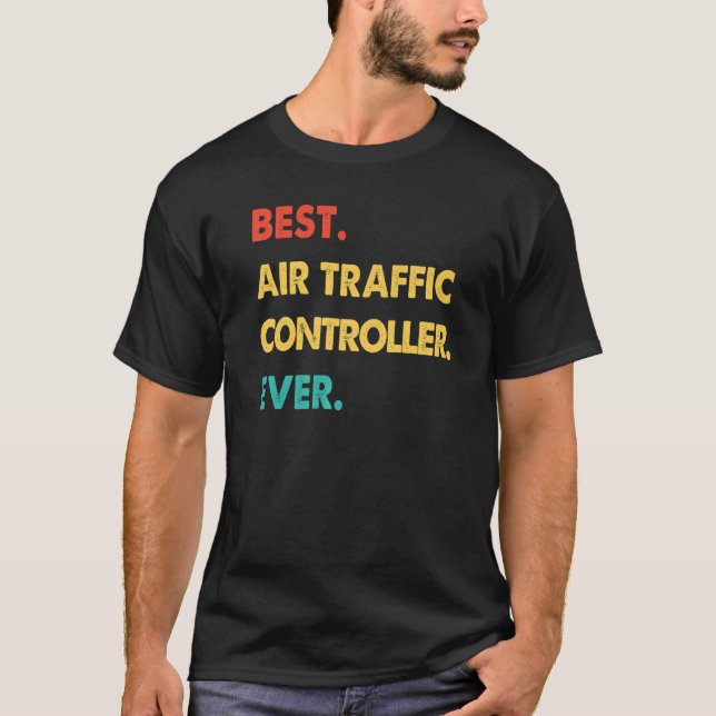 Camiseta Retro Melhor Controlador De Tráfego Aéreo Nunca (Frente)