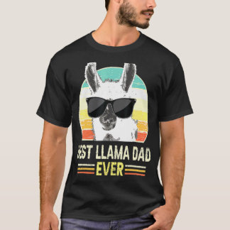 Camiseta Retro Melhor Pai de Lama Alguma Vez Tee Alpaca com