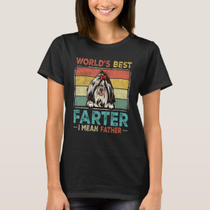 Camiseta Retrô Melhor Pai Já Legal Shu Tzu Pet Lover