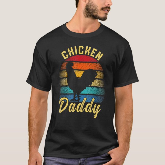 Camiseta Retro Melhor Papai de Frango de Todos os Tempos Pa (Frente)