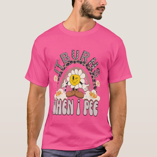 Camiseta retro meme - Queima quando eu peço sarcástico engr (Frente)