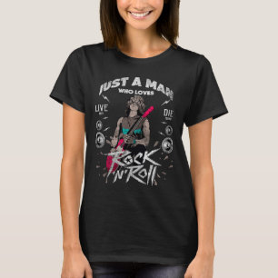 Camiseta Retro Men Rock N' Roll Music Illustrfit G