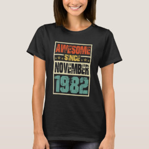 Camiseta Retro Mens, 40 Anos, Incrível Desde Novembro De 19