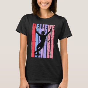 Camiseta Retro Mens Ice Skate Vintage Machine Figura Skater