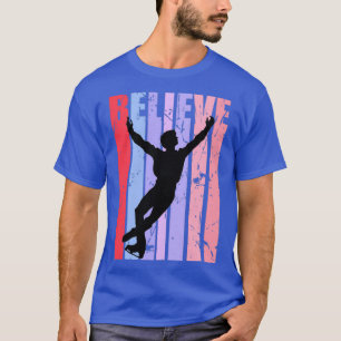 Camiseta Retro Mens Ice Skate Vintage Machine Figura Skater
