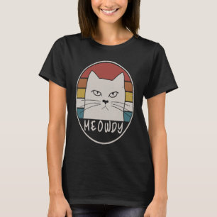 Camiseta Retro Meowdy Mashup Entre Meow e Howdy Cat