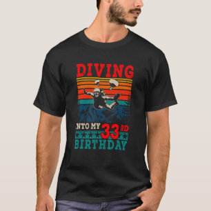 Camiseta Retro Mergulhando No Meu 33º Paraquedismo De Anive
