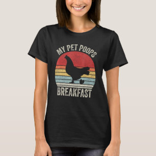 Camiseta Retro Meu Pet Fezes Breakfast Ovos Fazendeiro Gali