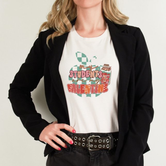 Camiseta Retro Meus Estudantes são Meu Professor Namorados (Criador carregado)