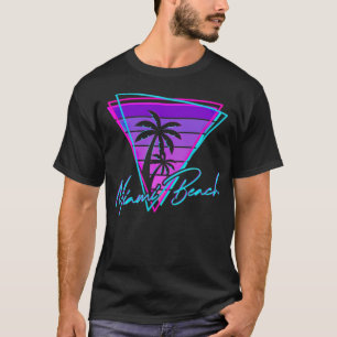 Camiseta Retro Miami Beach Vintage 80s melhor paraíso na pr