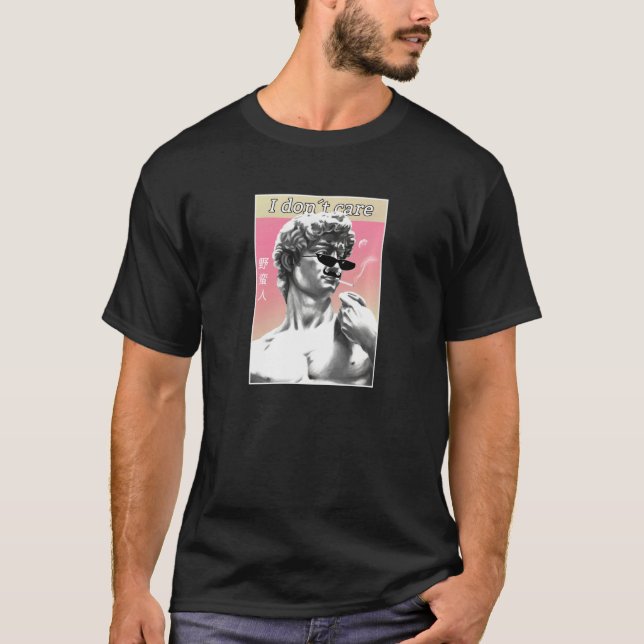 Camiseta Retro Michelangelo 90 Meme Estética Vaporwave I (Frente)