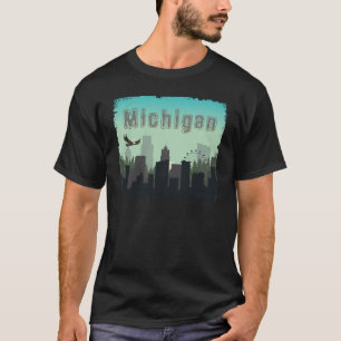 Camiseta Retro Michigan Imagem Home MI Estado Souvenir