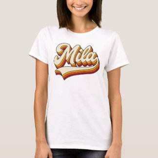 Camiseta Retro Mila Name 70s Vintage Design