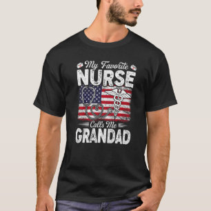 Camiseta Retro Minha Enfermeira Favorita Me Chama De Avô Am
