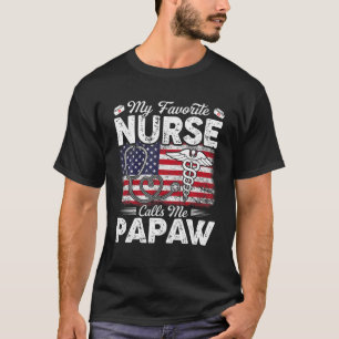 Camiseta Retro Minha Enfermeira Favorita Me Chama Papaw Ame