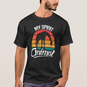 Camiseta Retro Minha girafa espirituosa de animais e girafa