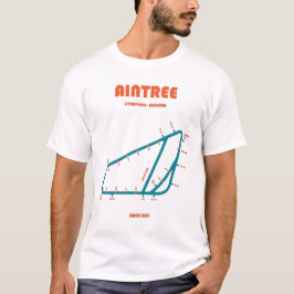 Camiseta Retro Minimalist Aintree Racecourse Line Art Print