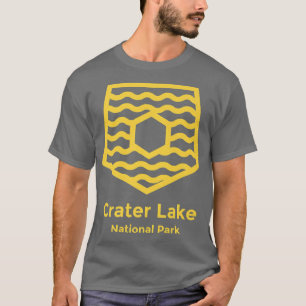 Camiseta Retro Minimalista do Parque Nacional do Crater Lak