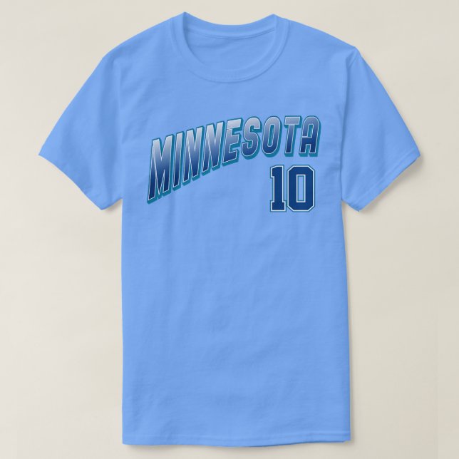 Camiseta Retro Minnesota Número 10 1 (Frente do Design)