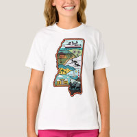 Retro Mississippi Biloxi Laurel MS State Souvenir