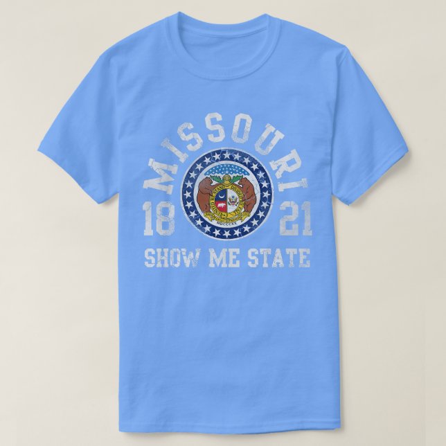 Camiseta Retro Missouri Show Me State 1821 (Frente do Design)