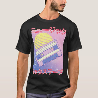 Camiseta Retro Mix Tape 80s Aestética Vaporwave Japonês Ot