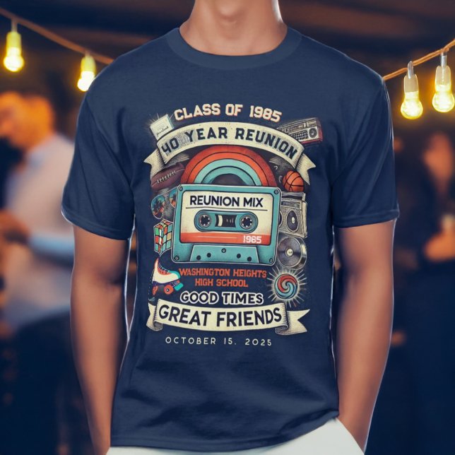 Camiseta Retro Mixtape Vintage Classe do Segundo grau (Criador carregado)