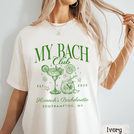 Camiseta Retro Modern Green & Yellow Bachelorette Weekend