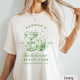 Camiseta Retro Modern Yellow & Green Bachelorette Weekend