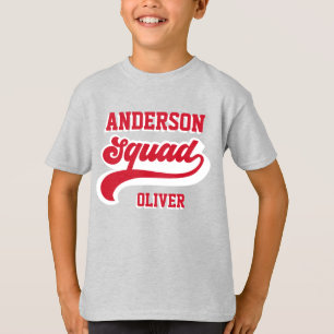 Camiseta Retro moderno correspondente à família de esquadra