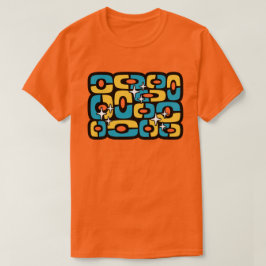 Camiseta Retro Moderno de Meados do Século Cósmico Abstrato