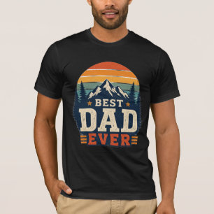 Camiseta Retro Montanha Melhor Pai de Todos os Tem