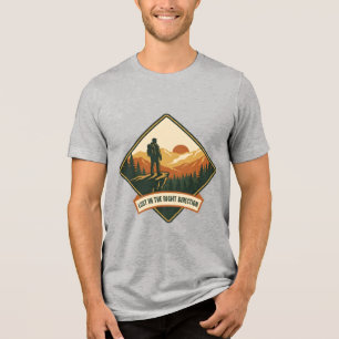 Camiseta Retro Montanha Turbina Eólica - Natureza