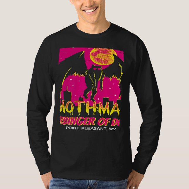 Camiseta Retro Mothman Harbinger of Doom Legends Cryptid Cr (Frente)