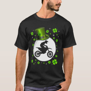 Camiseta Retro Motocross Irlandês Trevo de São Patrício Esp