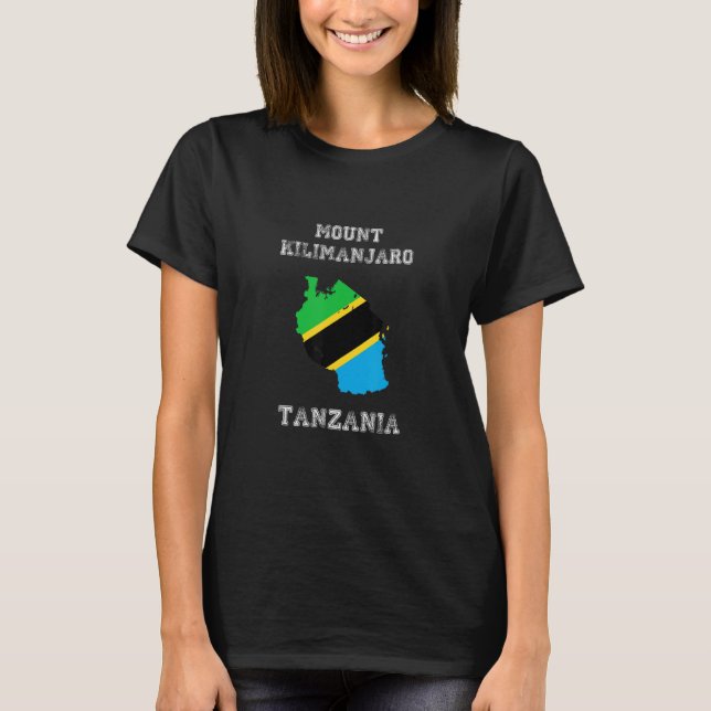 Camiseta Retro Mount Kilimanjaro Tanzania Distressed Tanzan (Frente)