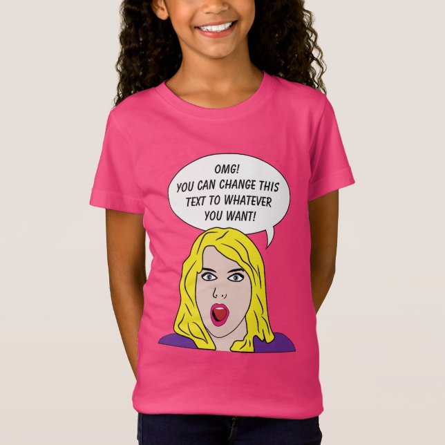 CAMISETA RETRO MULHER COM O SEU TEXTO (Frente)