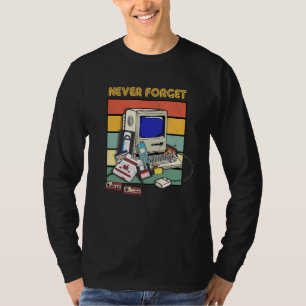 Camiseta Retro Music Player 1980s 90s Cassette Tape Cd Musi