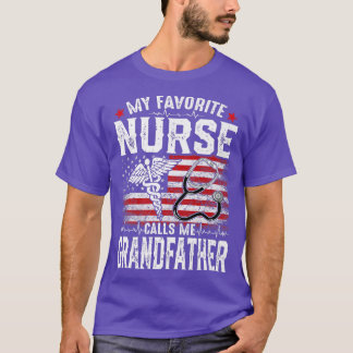 Camiseta Retro My Favorite Nurse Calls Me Grandfather US Fl