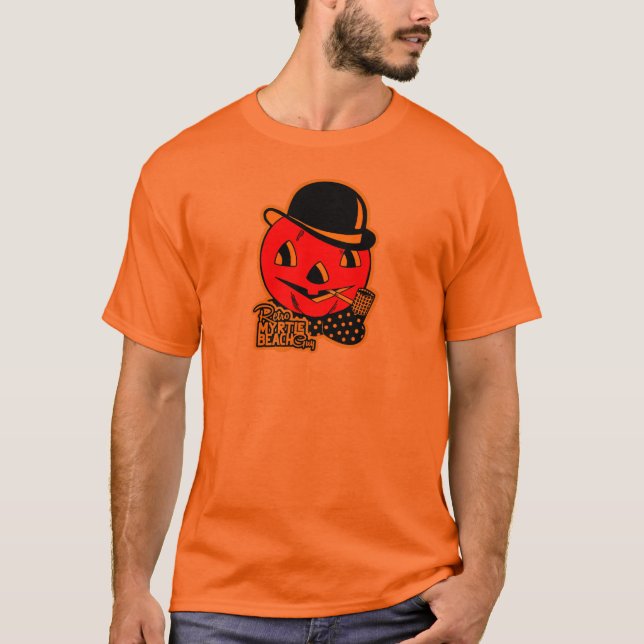 Camiseta Retro Myrtle Beach Cara Halloween (Frente)