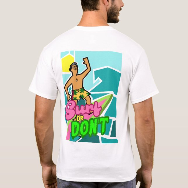 Camiseta Retro Myrtle Beach Cara Surf ou Não (Verso)