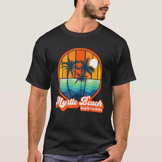 Camiseta Retro Myrtle Beach South Carolina Summer Family Va (Frente)