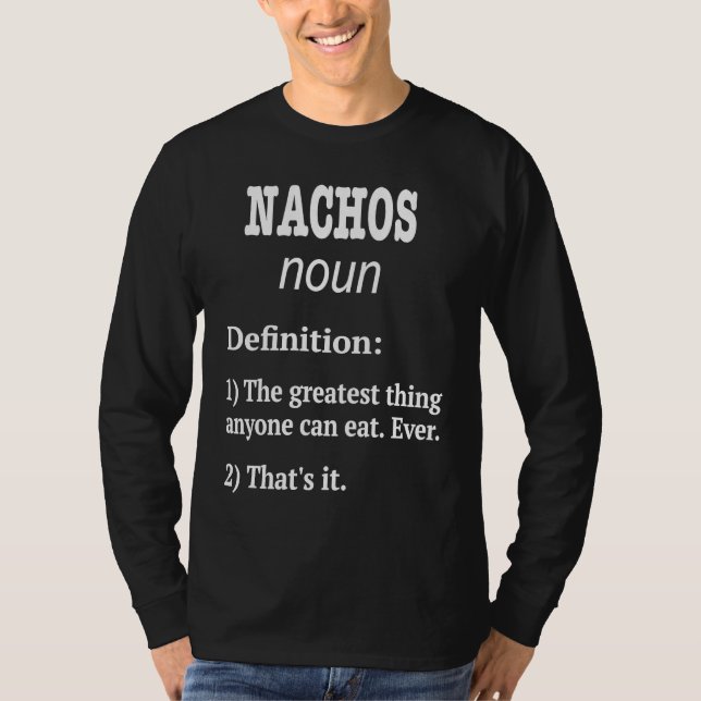 Camiseta Retro Nachos Design  Nachos Fan Fake Definition (Frente)