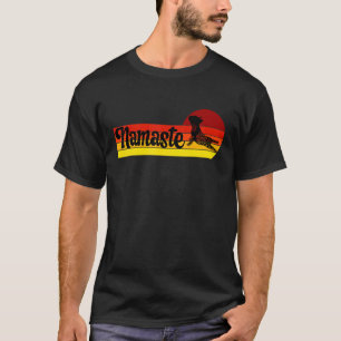 Camiseta Retro Namaste Bulldog Francês Frenchie Meditação I