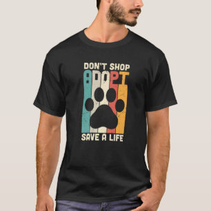 Camiseta Retro Não Compre Adote Salve Uma Vida Resgate Gato