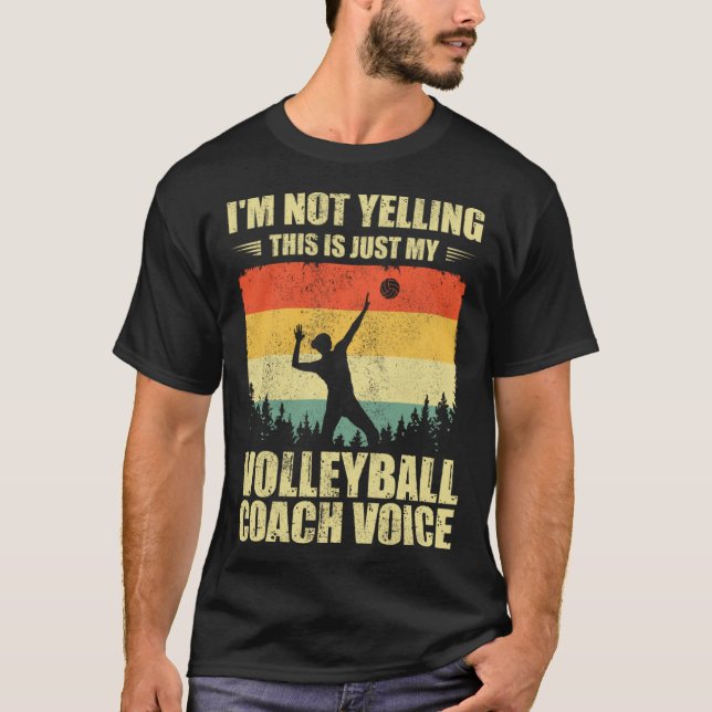 Camiseta Retro Não estou gritando Isso é só meu voleibol C (Frente)