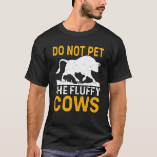 Camiseta Retro Não Faça Carinho Nos Bois Felpudos Bisonho V