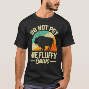 Camiseta Retro Não Faça Carinho Nos Bois Felpudos Bisonte V
