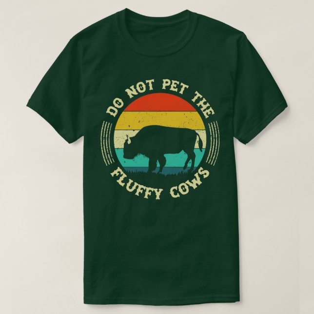 Camiseta Retro Não Pet As Vacas Fluffy Classic TSirt (Frente do Design)
